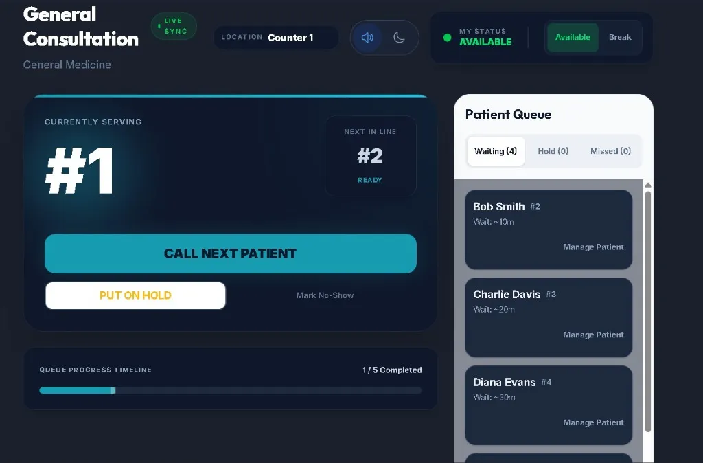QueueFree Doctor view